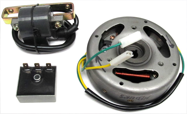 Puch Maxi Ontsteking+vliegwiel+cdi+spanningsregelaar 12v Linksdraaiend 43w