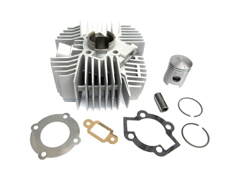 KREIDLER Cilinder+Zuiger 50cc 40mm smalle tap Mopedsport  5.3 pk aluminium/nicasyl als 15.43.97 steek  SCHUINE INLAAT
