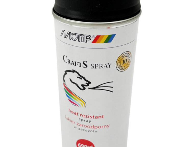 Universeel Motip Crafts Spray Zwart Hittebestendig / Heat Resistant Tot 690 Graden Celcius 400 Ml Verf