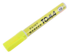 Universeel Gereedschap Stift / Pen Fluor Geel Voor Staal - Hout - Rubber - Kunststof - Glas En Banden - Bandenstift (made In Eu)