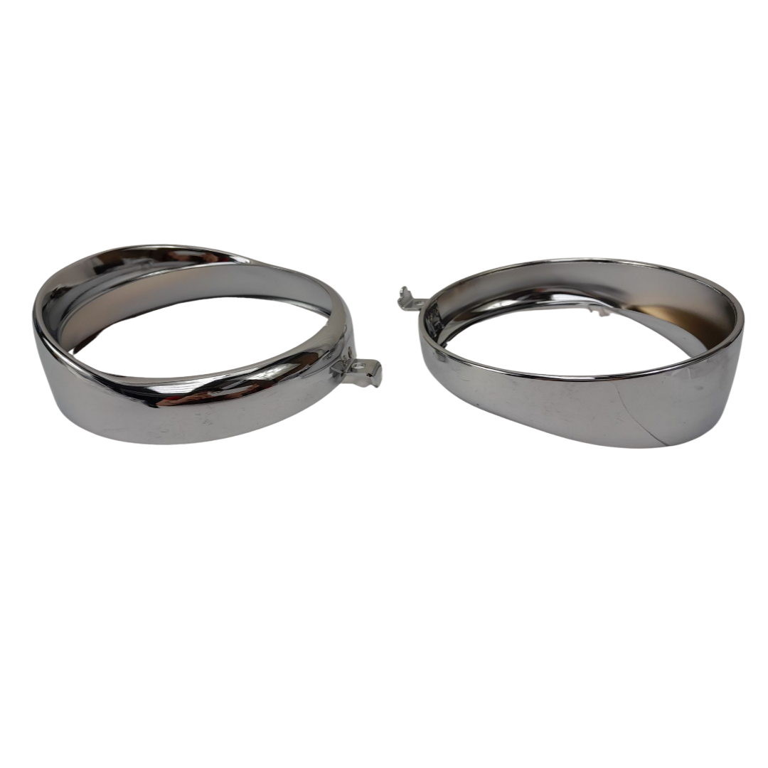 BROMFIETS KS 517 529 530 Koplamprand chroom 145mm /glas 130mm KOPLAMP RAND eitank 08.17.28 voor koplamphuis 10007 10008