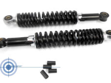 Schokbrekerset 320mm zwart voor Puch Maxi en Tomos A3