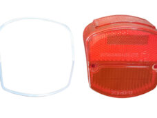 Bromfiets 515 517 Achterlicht Glas / Reflector Varkenssnuit Voor 391 / 1268 Met Rubber 433-16.906