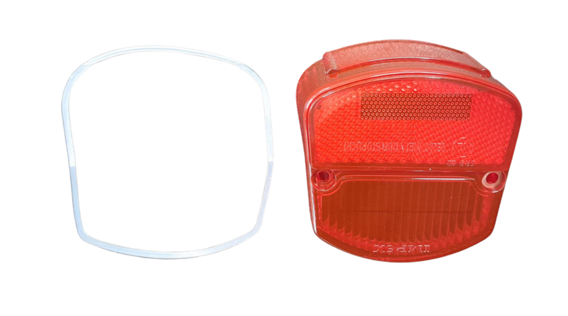 Bromfiets 515 517 Achterlicht Glas / Reflector Varkenssnuit Voor 391 / 1268 Met Rubber 433-16.906