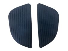Kreidler Kniestuk Set Tankrubber Knie Set Zwart Tank 77.81.06 + 77.81.07 Zelfklevend 1973 - 1974