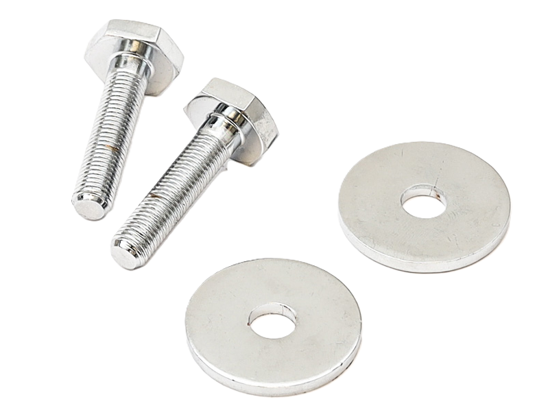Bromfiets 529 530 Voorvorkbouten En Sluitringen Chroom M8x1 35mm Set 4-delig 529-12.101 / 517-12.162