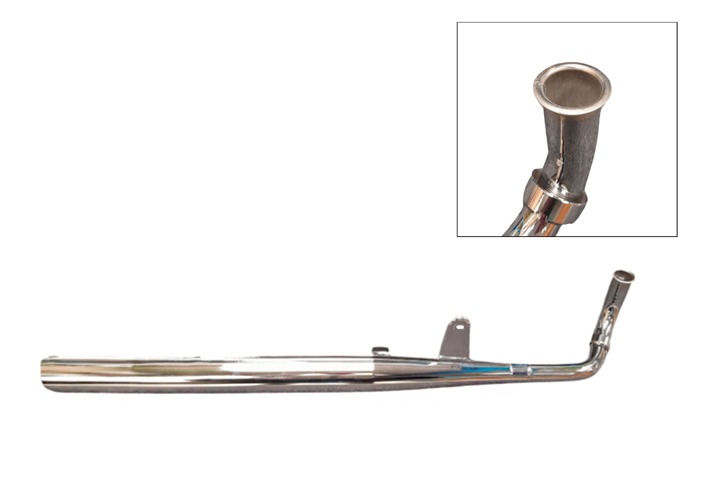 Yamaha Fs1/dx Uitlaatdemper Fs1/dx Chroom Snel 257-14610-01 32mm Schuin + Wartel Uitlaat