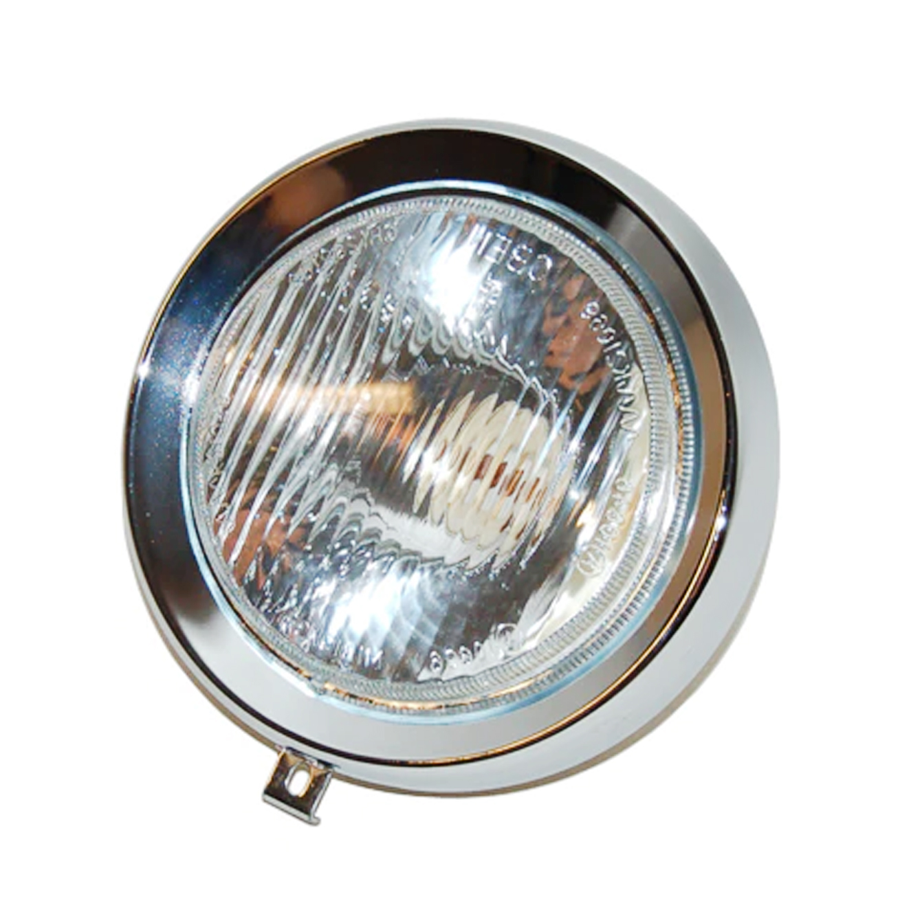 Bromfiets 517 Kreidler Universeel Koplamp Inbouw Unit Inclusief Fitting Ba20 Glas 130mm Inbouwmaat 150mm 517-16.900w Koplampunit