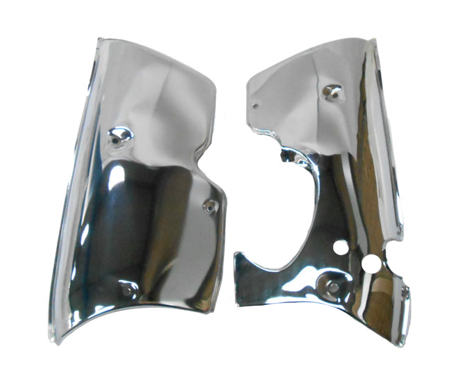 Kreidler Zijscherm Set Chroom 5v - 5 Versnellingen Super 15.64.04 +15.64.03 Frame Motordeksel Motorscherm