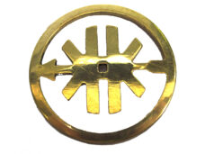 Kreidler Embleem Tank "kk"rond Messing 77.21.05