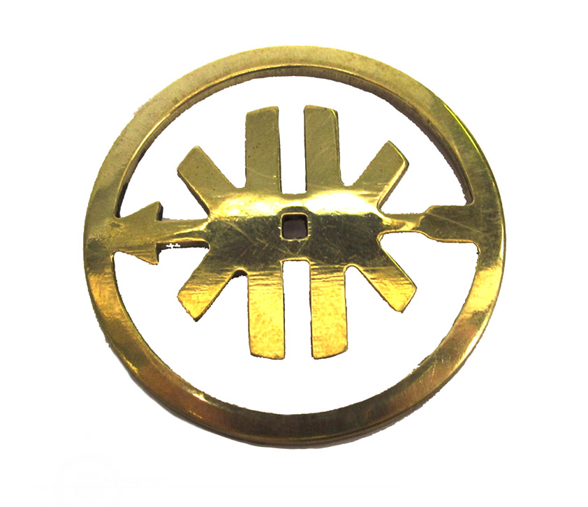 KREIDLER Embleem tank "KK"rond messing 77.21.05