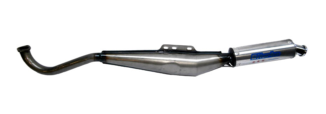 Puch Maxi uitlaat Bullet blank biturbo 24mm