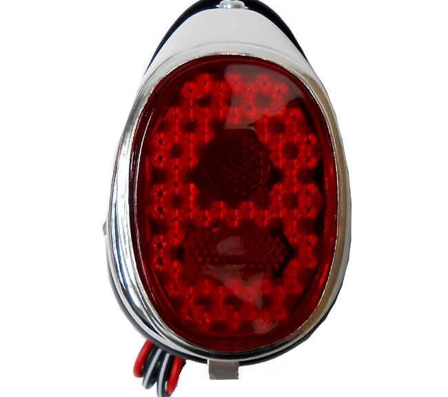 Puch Maxi Ms Mv Kreidler Bromfiets Nsu Achterlicht + Rubber Chroom Achterkant Verlichting