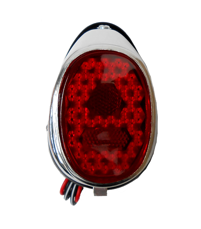 Puch Maxi Ms Mv Kreidler Bromfiets Nsu Achterlicht + Rubber Chroom Achterkant Verlichting