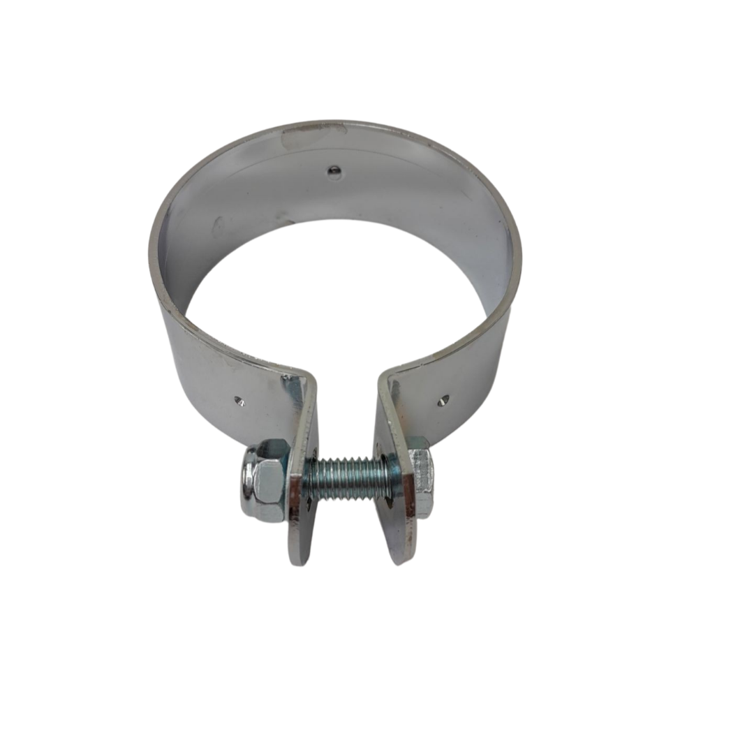 Universeel scooter bromfiets 517 529 530 uitlaatbeugel / klem rond ø 70MMX30MM /uitlaatklem 3cm breed uitlaat klem Sachs Kreidler Puch Maxi beugel /klem chroom