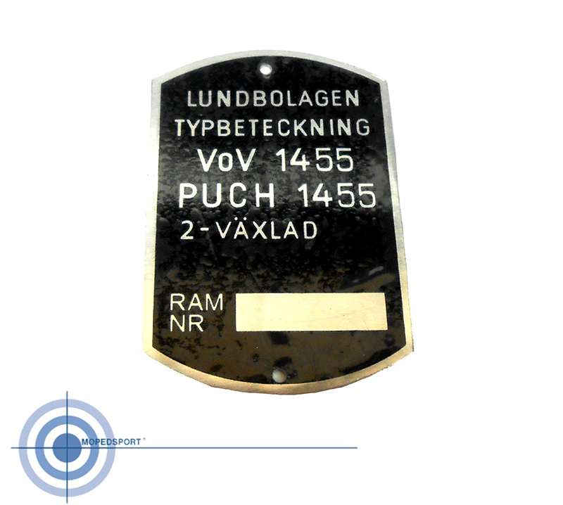 PUCH MS MV Type plaatje model 2 versnellingen