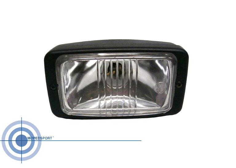 UNIVERSEEL Koplamp rechthoek zwart 14CM GUIA