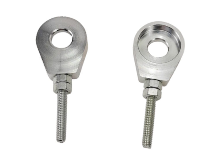 Universeel Kettingspanner M6 12mm Cnc Aluminium Geanodiseerd Zilver Set