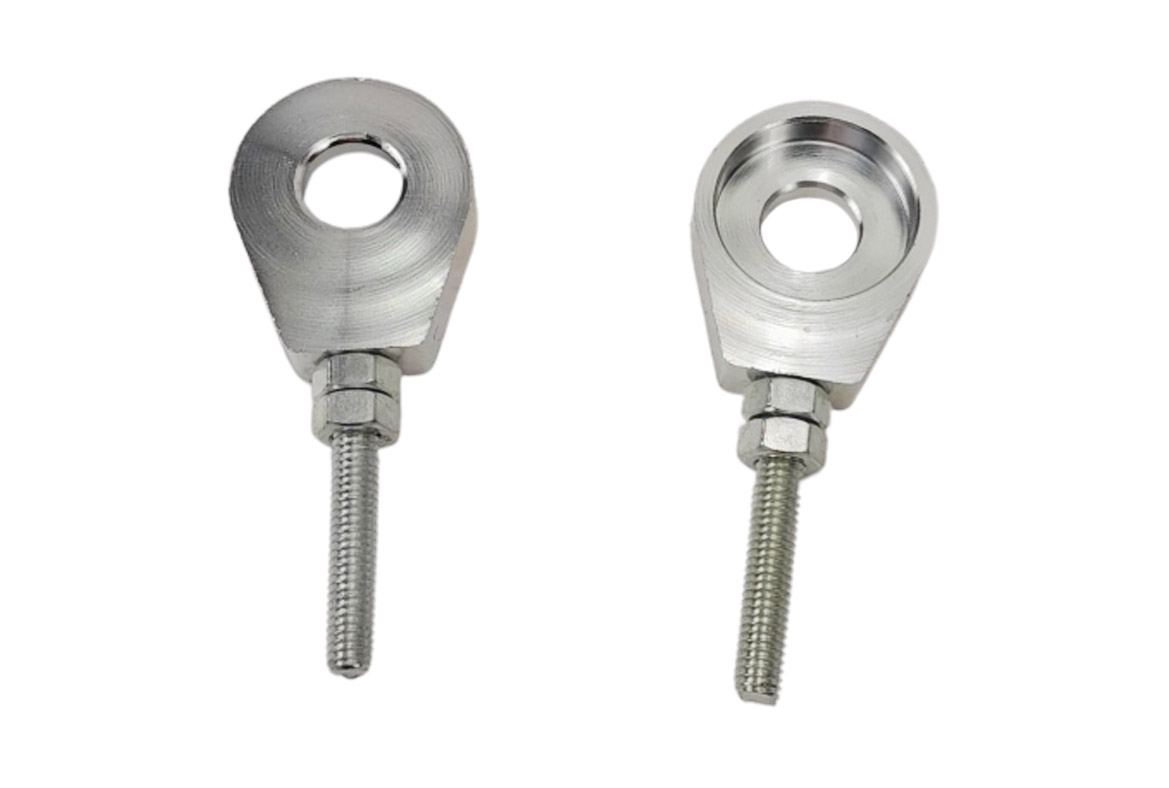Universeel Kettingspanner M6 12mm Cnc Aluminium Geanodiseerd Zilver Set