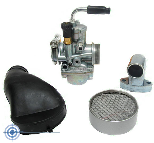 Puch Maxi Carburateur Set 19.5mm Cpl Met Spruitstuk /filter En Aanzuigrubber