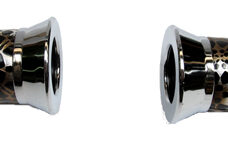 Universeel/scooter Handvat Set 22/24x125mm Zwart/bruin Fantasie