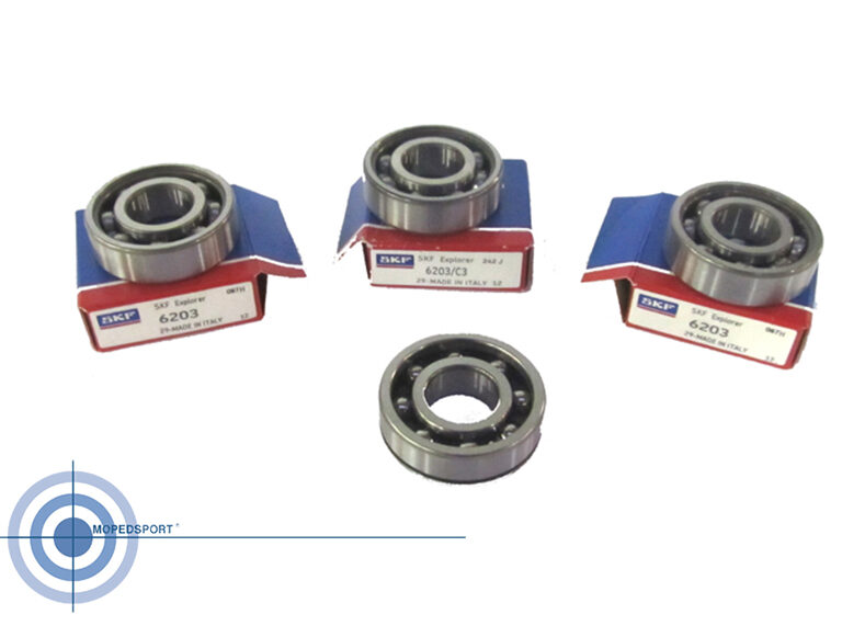 Puch Maxi Lagerset 2x6203 C3 Skf + Versmalde Lager 6203 St