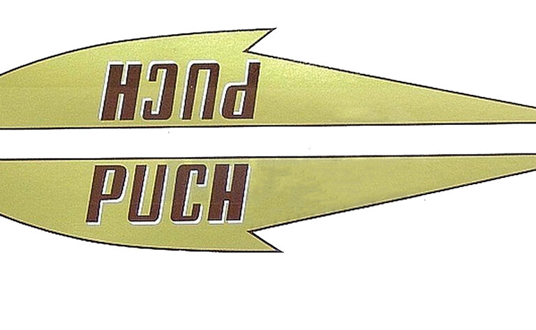 PUCH Tanktransferset Puch Goud / Bruin TANK TRANSFER STICKER