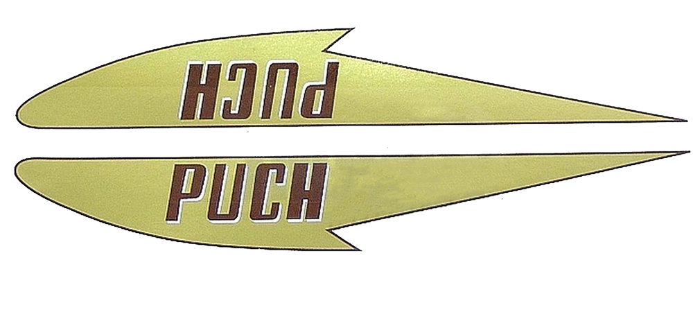 Puch Tanktransferset Puch Goud / Bruin Tank Transfer Sticker