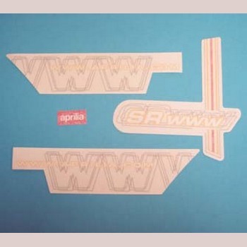 APRILIA Transferset voorplaat WWW2000 voor zwart 8267181 Stickerset