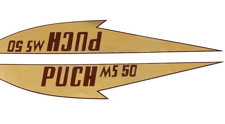 Puch Ms50 Tanktransferset Puch Goud Ms50 Tank Transfer Sticker