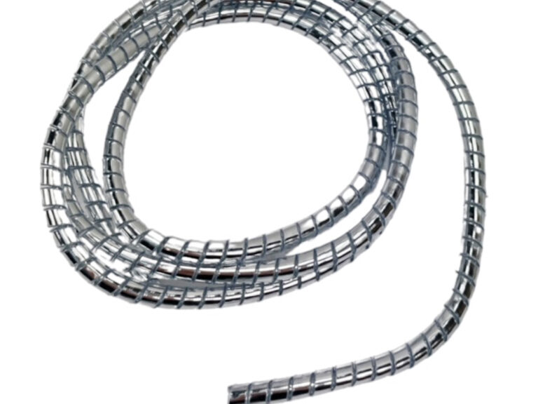 Universeel Kabelhoes Spiraalband 1.5 Meter Zilverkleurig Chroom Sierkabel Kabel