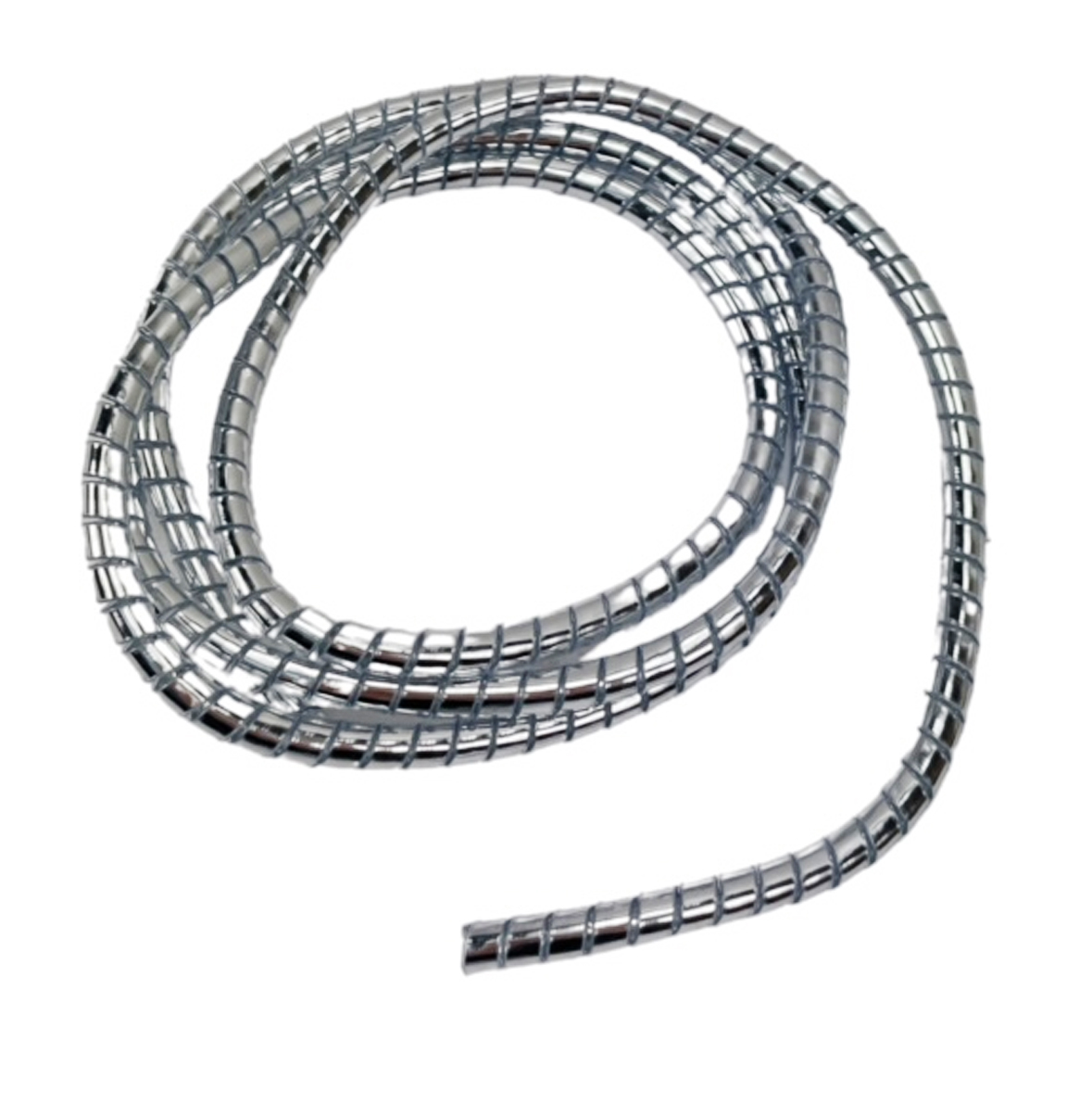 Universeel Kabelhoes Spiraalband 1.5 Meter Zilverkleurig Chroom Sierkabel Kabel