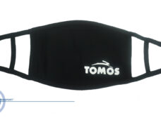 Universeel Mondkapje Zwart Met Tomos Logo Wasbaar