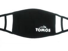 Universeel mondkapje zwart met Tomos logo wasbaar