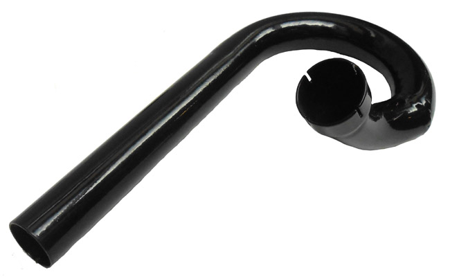 Zwarte uitlaatbocht 36mm voor Zundapp CX50 Hai bromfiets