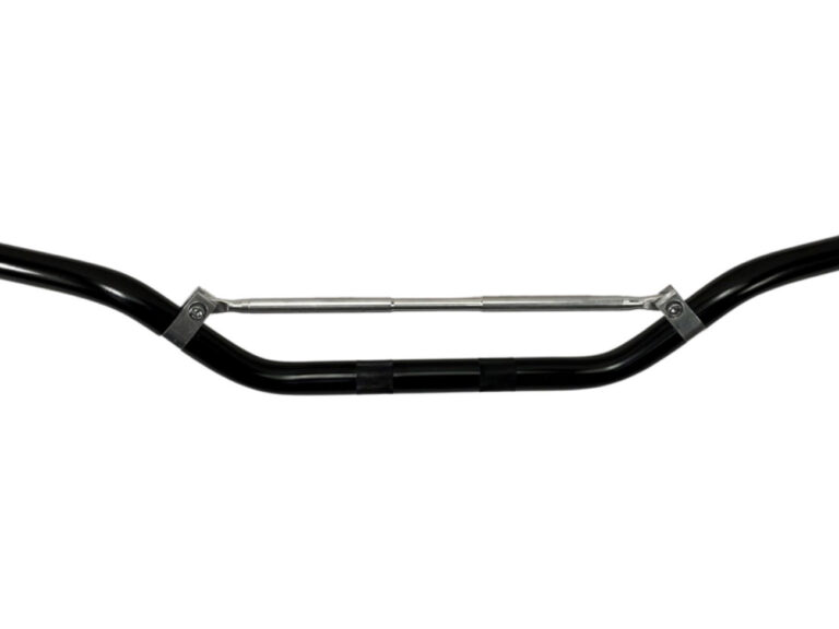 Zwart staal crossstuur 22mm universeel voor brommer en scooter