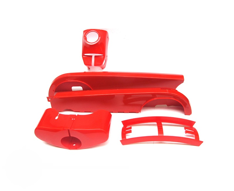 Rode 4-delige plastic kappenset voor Kreidler Florett 1968-1972