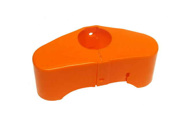 Oranje plastic beschermkap voorvork Kreidler Florett 1968-1972