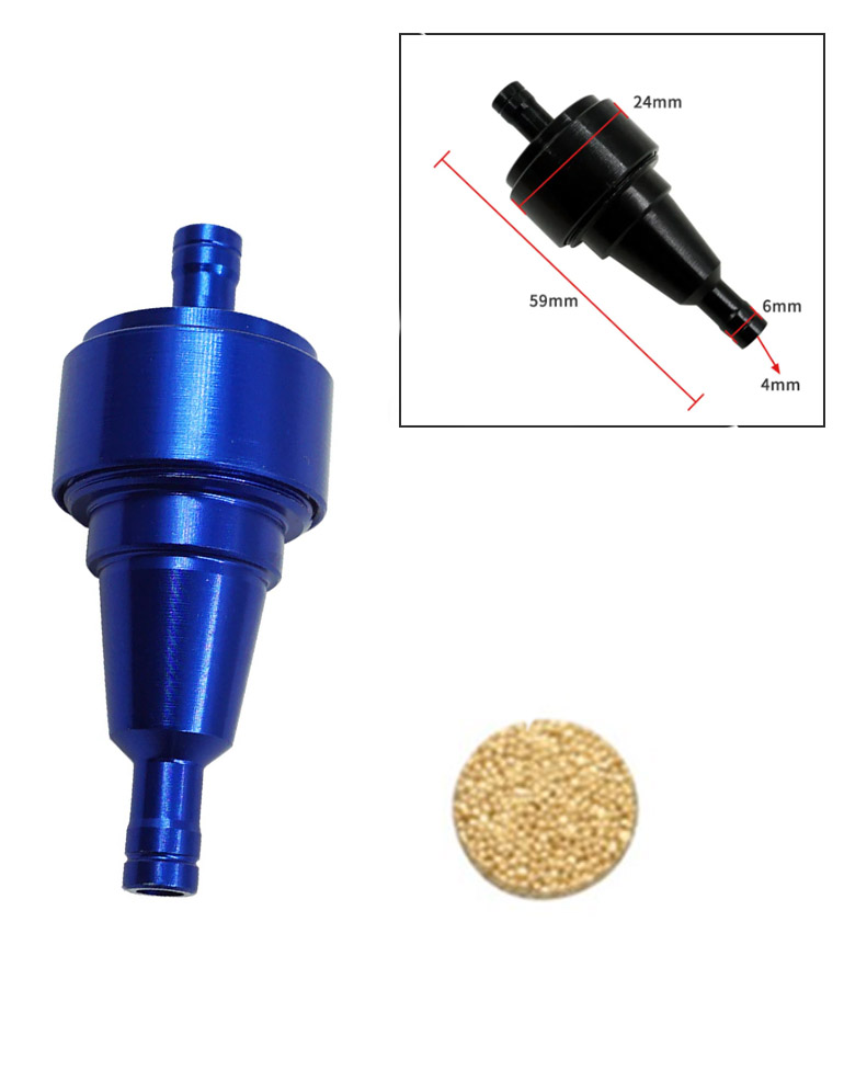 Universeel Benzinefilter 6mm Blauw Cnc Universeel