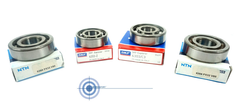 Skf Set Motorlagers Cpl. Yamaha Rd/ty/dt/rd/dt-mx Skf Ntn 6204 - Skf 6203z - Skf 6303/c3 - Ntn 6204
