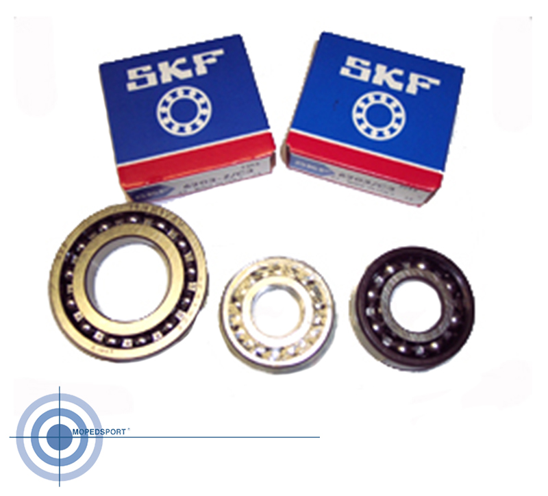 Skf Bromfiets Sprinter Hai50 Motorlagers Set Cpl.sprinter Hai 50 Lager 1x6002, 1x16005/c3, 1x6203 Zc3 1x6302 Z/c3 1x6204 Z/c3 Lagers Motordelen