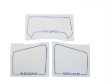 Witte Paris Dakar stickerset 3-delig voor Honda MT5 en MT50