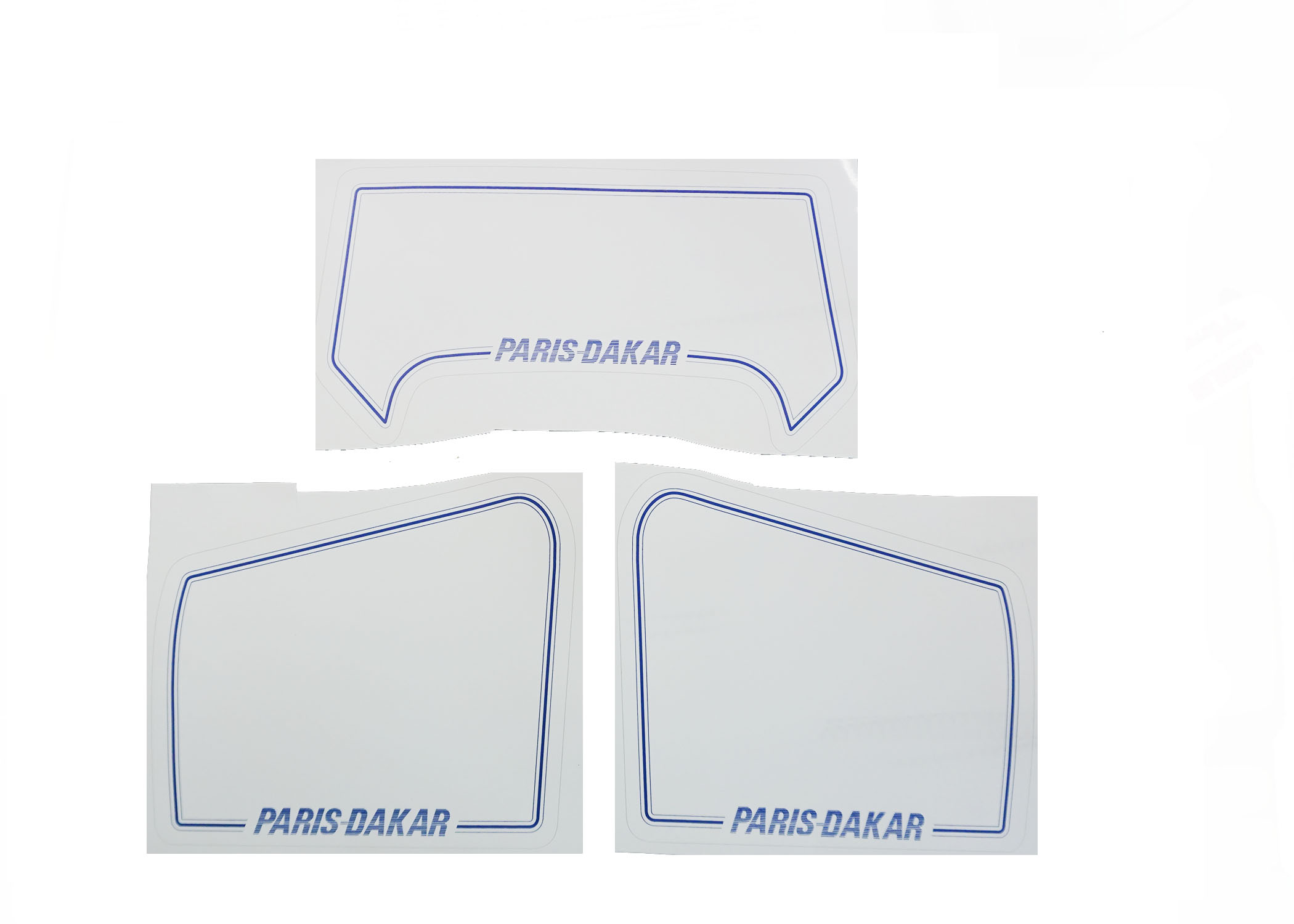 Witte Paris Dakar stickerset 3-delig voor Honda MT5 en MT50