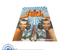 Nostalgische Puch poster in blauwtinten voor werkplaats of mancave