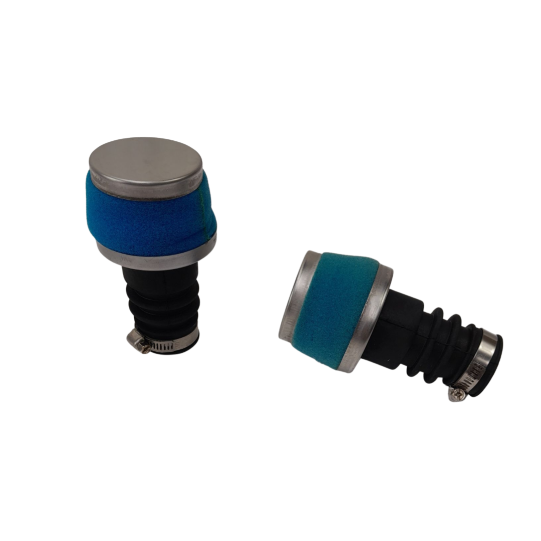 PUCH MAXI/ UNIVERSEEL SACHS Powerfilter/luchtfilter Blauw 17mm voor 12mm-15mm carburateur