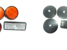 4-delat reflexset orange röd vit för Yamaha FS1 och DT50MX