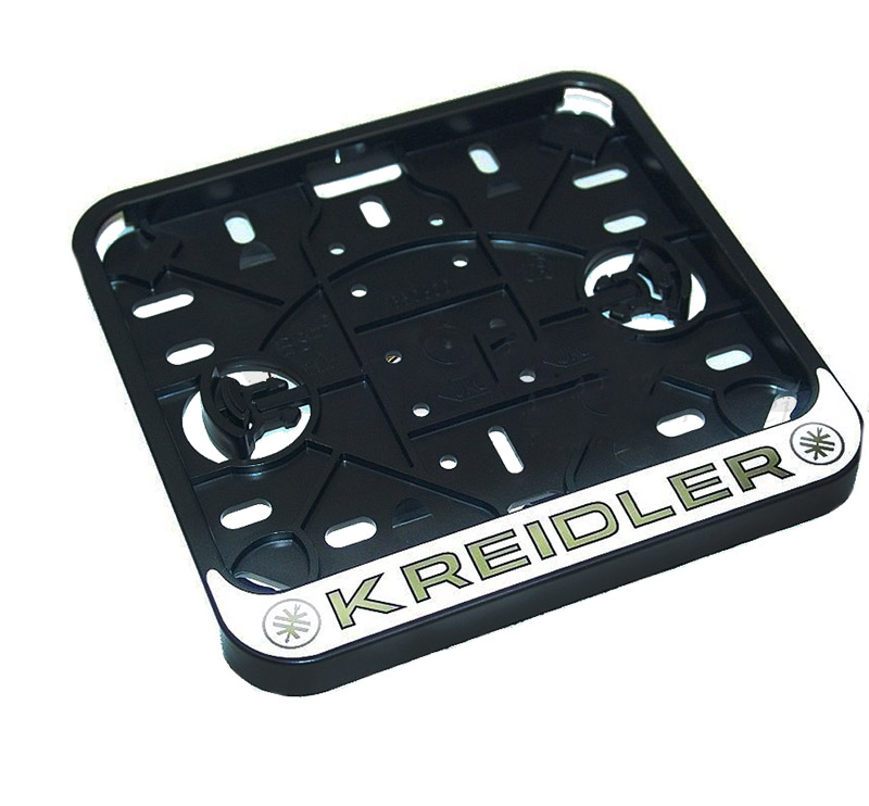Witte brede blanco kentekenplaat sticker voor Kreidler bromfiets