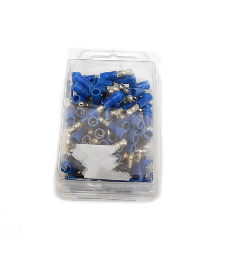 Blauwe geïsoleerde kabelschoenen 1.5-2.5mm² 12V set van 100 stuks