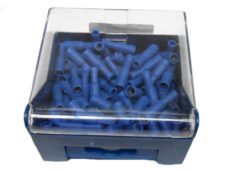 Blauwe vrouwelijke vlakstekerhulzen 6,3 mm voor draad 1,5-2,5 mm²