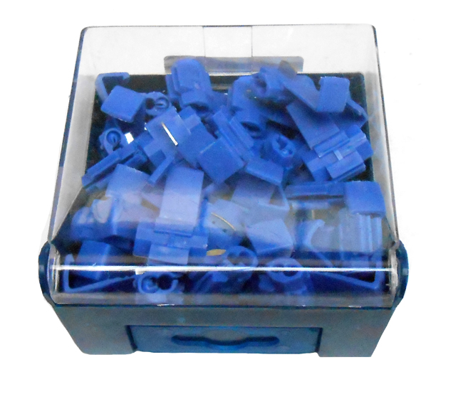 Set van 50 blauwe kabelbinders tie-wraps voor scooter en brommer